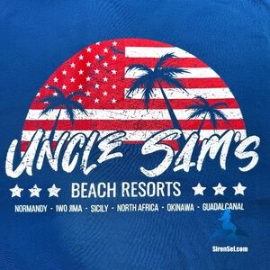 1123 Limited Edition Grunt Style Uncle Sam's Beach Resorts T-Shirt - XL - Blue